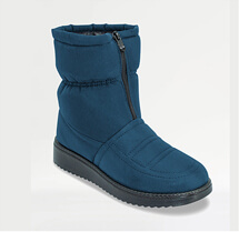 Wide Fit Water Resistant Fabric Front Zip Boot - LJ805